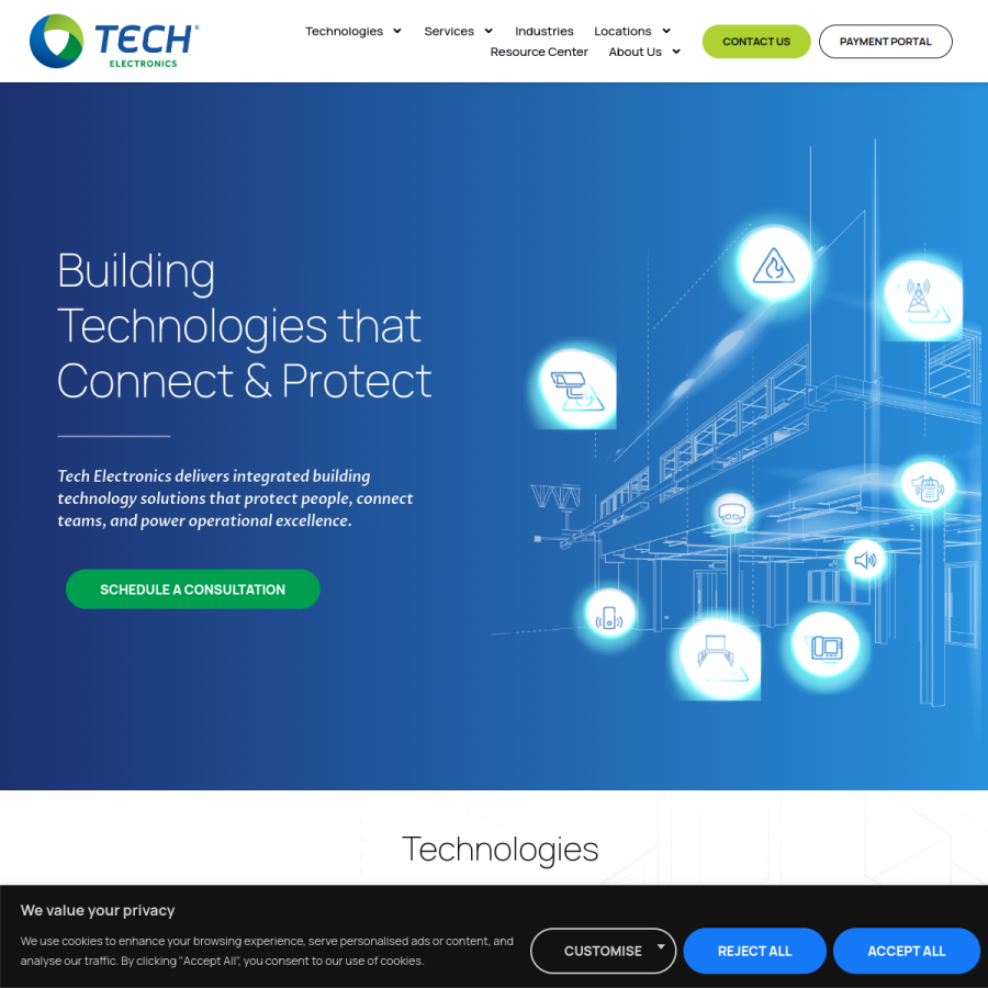 techelectronics.com homepage screenshot
