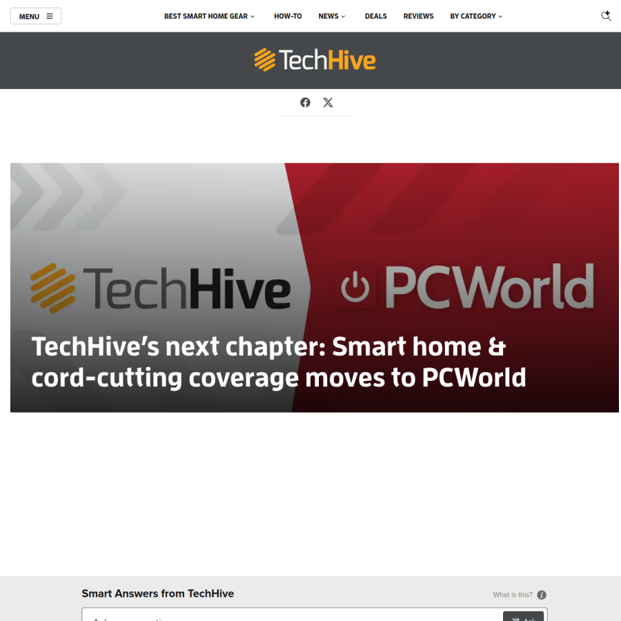 techhive.com homepage screenshot