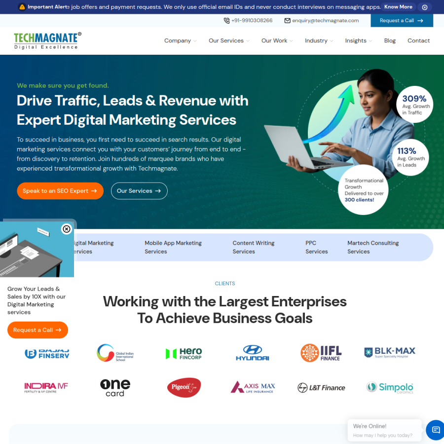 techmagnate.com homepage screenshot