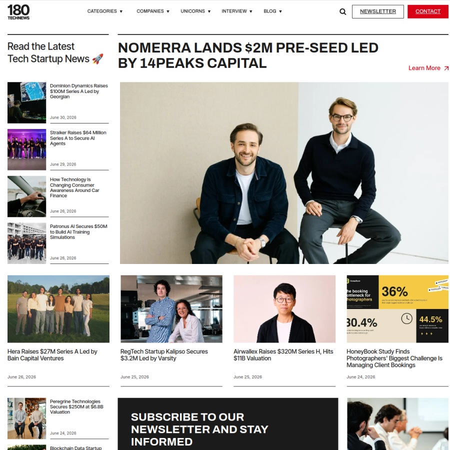 technews180.com homepage screenshot