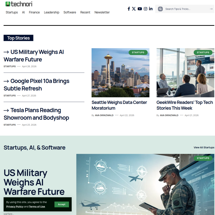 technori.com homepage screenshot