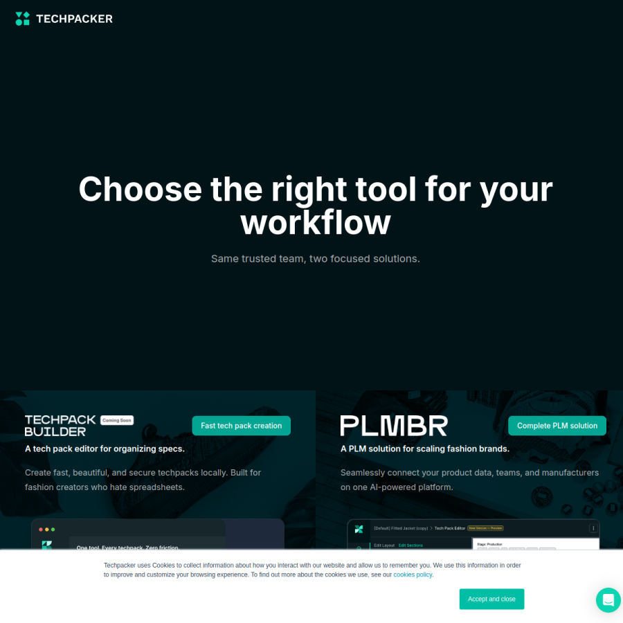 techpacker.com homepage screenshot