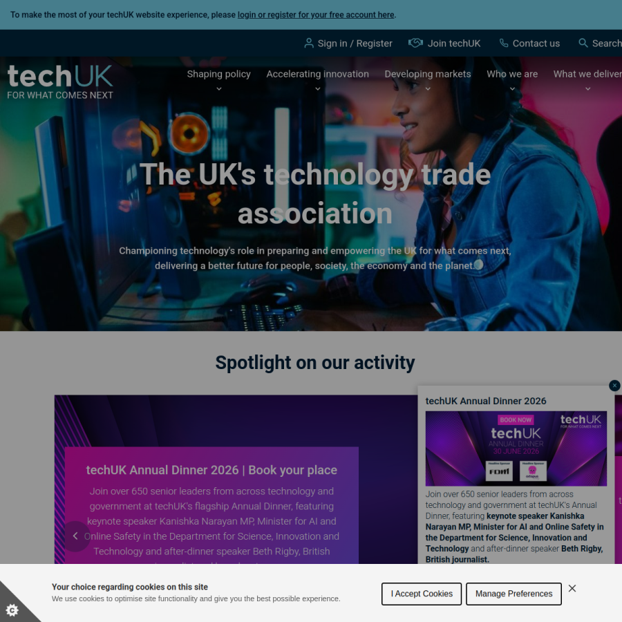 techuk.org homepage screenshot