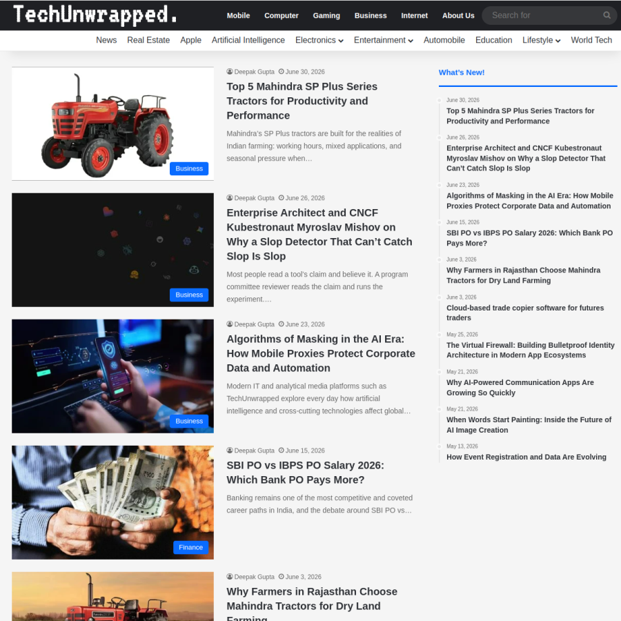techunwrapped.com homepage screenshot