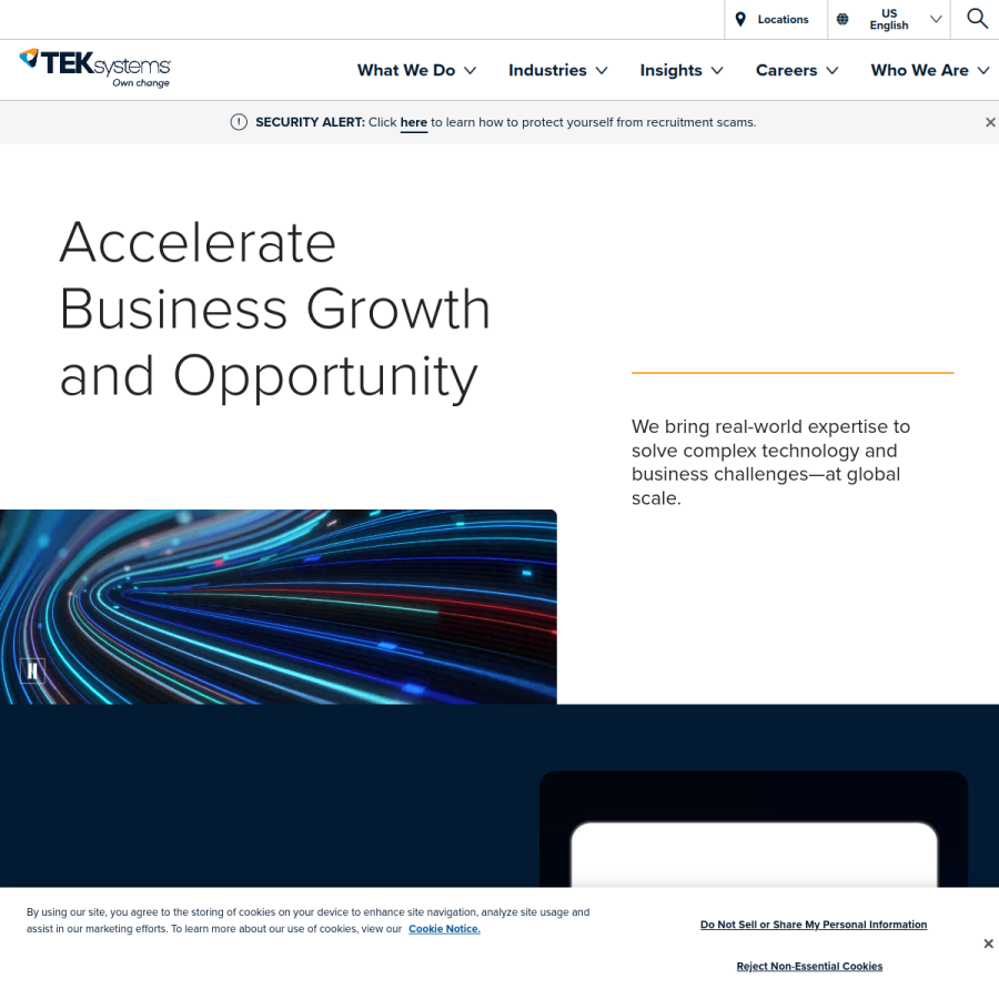 teksystems.com homepage screenshot