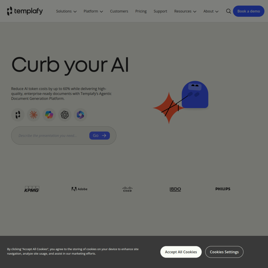 templafy.com homepage screenshot