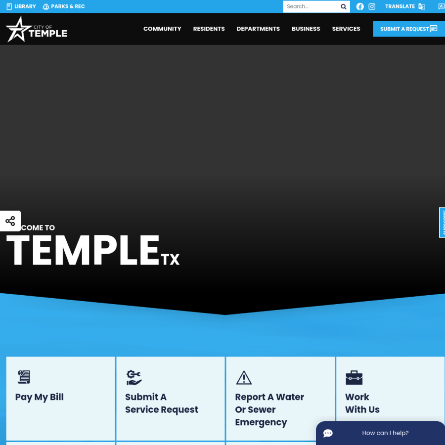 templetx.gov homepage screenshot