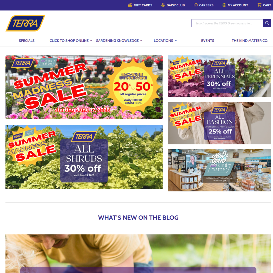terragreenhouses.com homepage screenshot