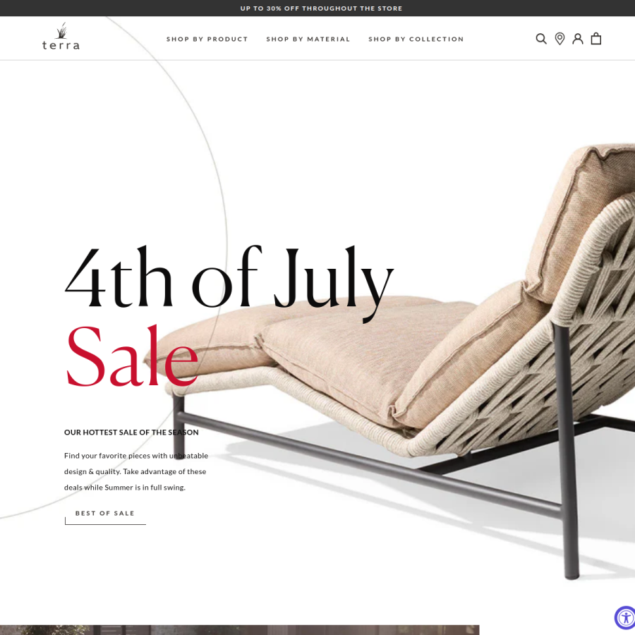 terraoutdoor.com homepage screenshot