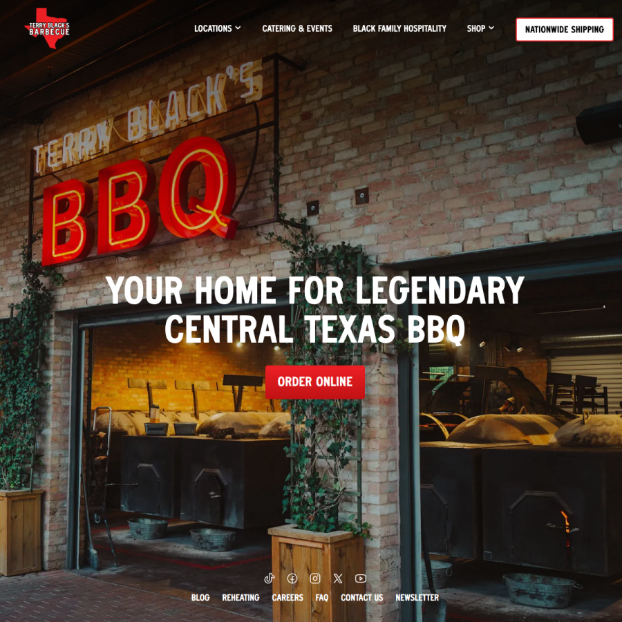 terryblacksbbq.com homepage screenshot