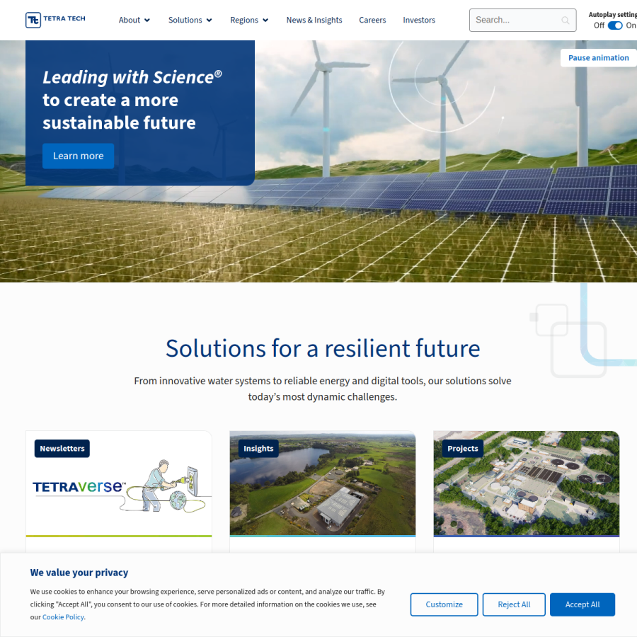 tetratech.com homepage screenshot