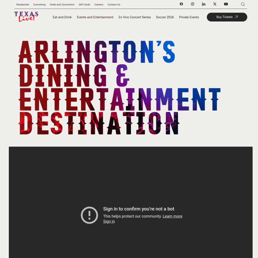 texas-live.com homepage screenshot