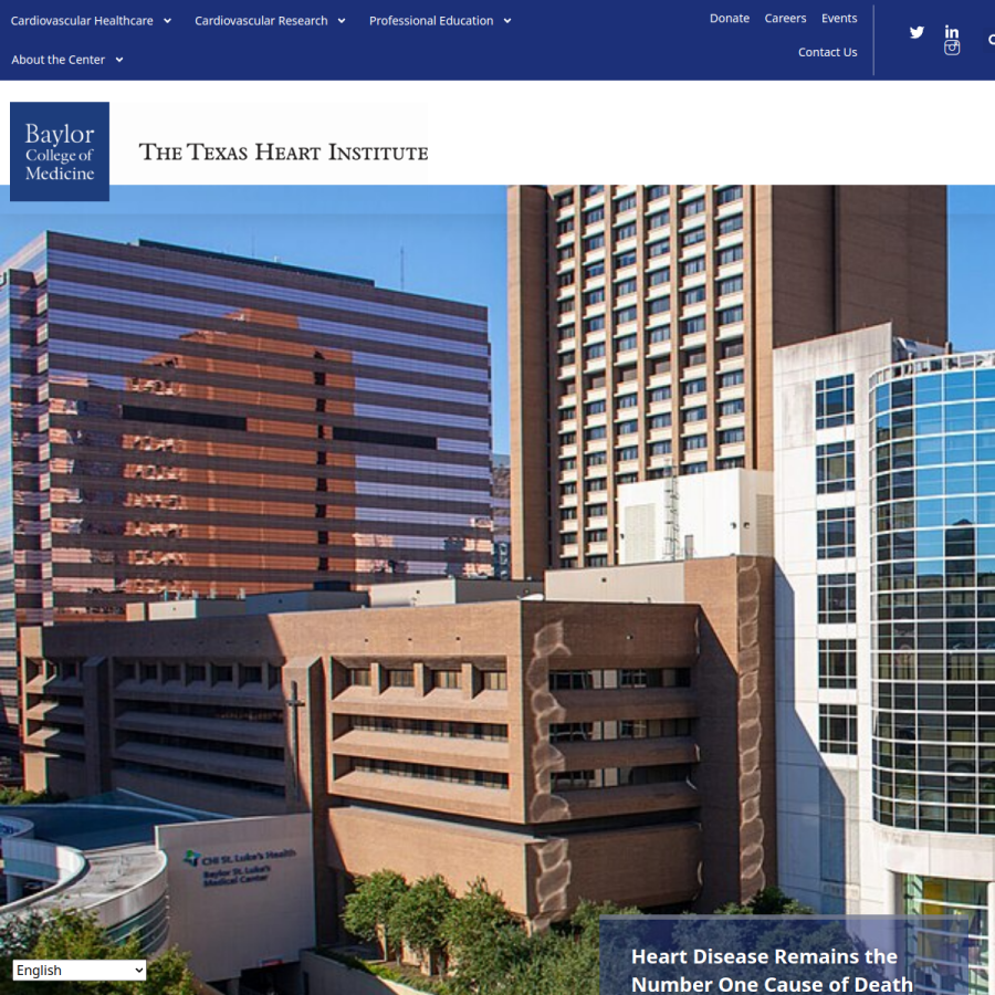 texasheart.org homepage screenshot