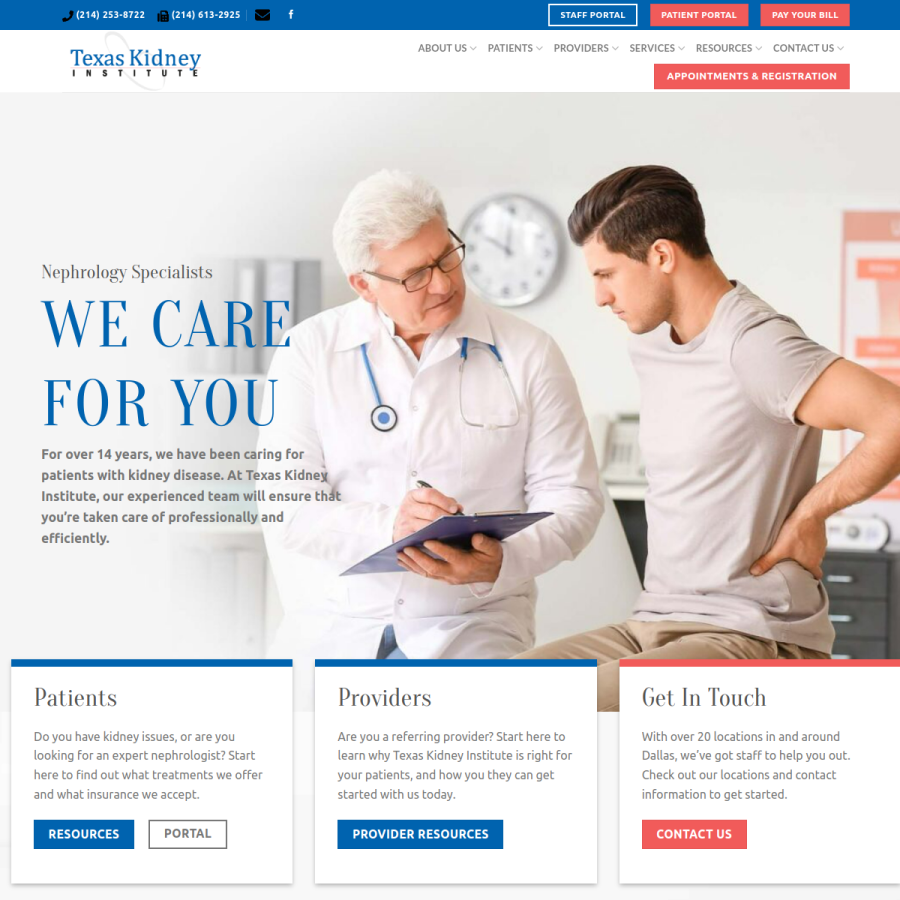texaskidneyinstitute.com homepage screenshot