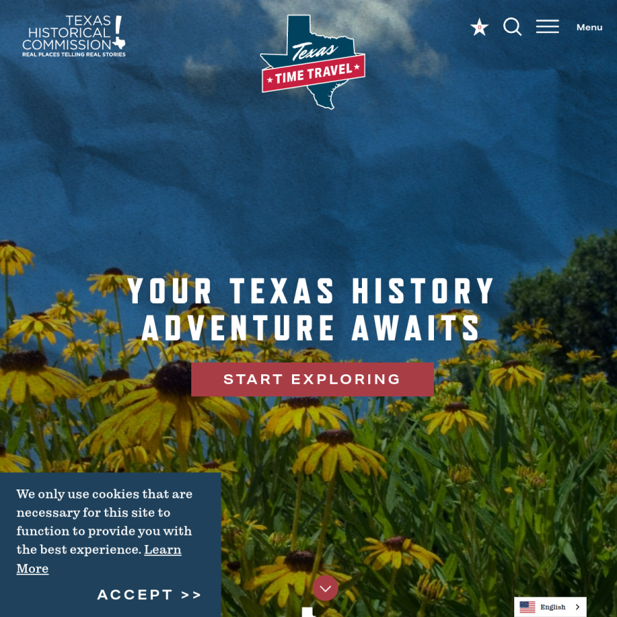 texastimetravel.com homepage screenshot