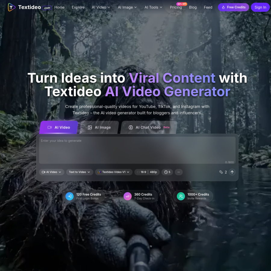 textideo.com homepage screenshot