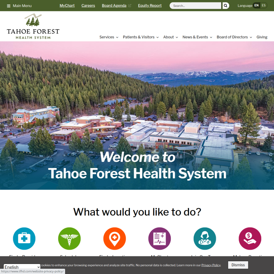 tfhd.com homepage screenshot