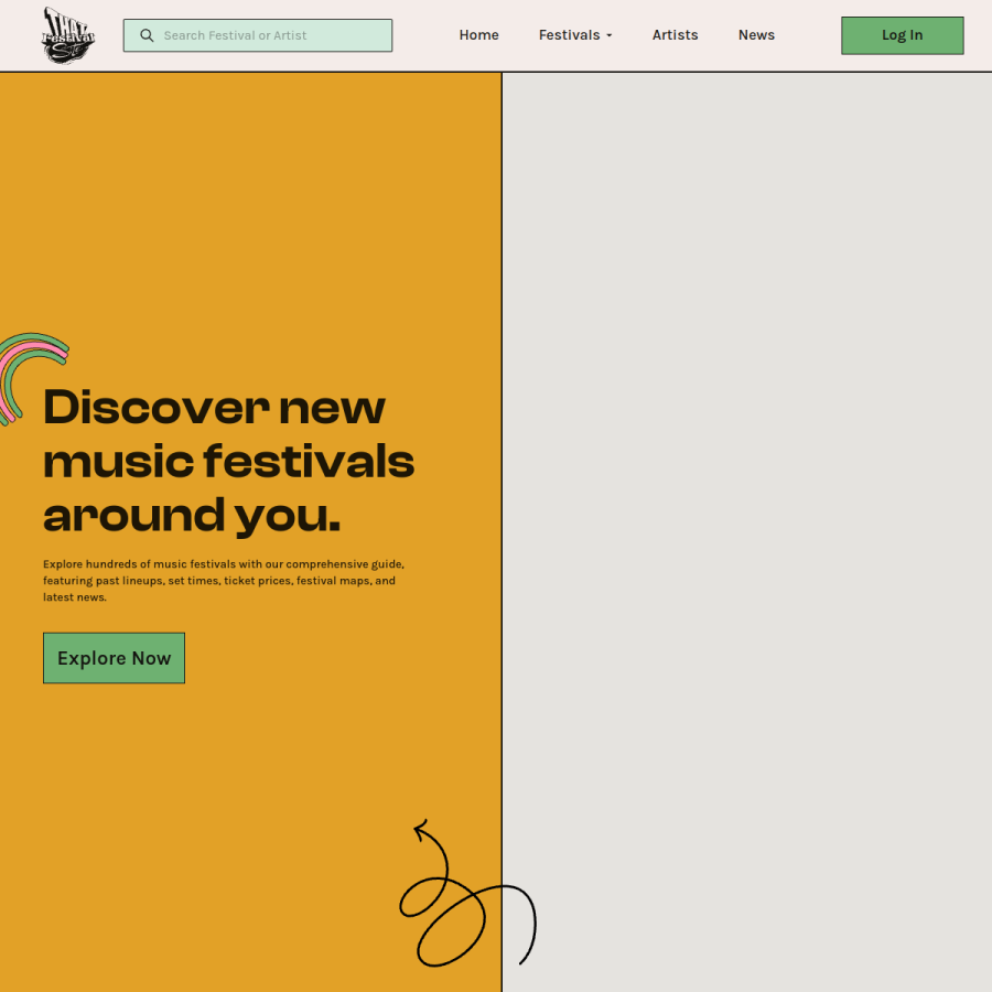 thatfestivalsite.com homepage screenshot
