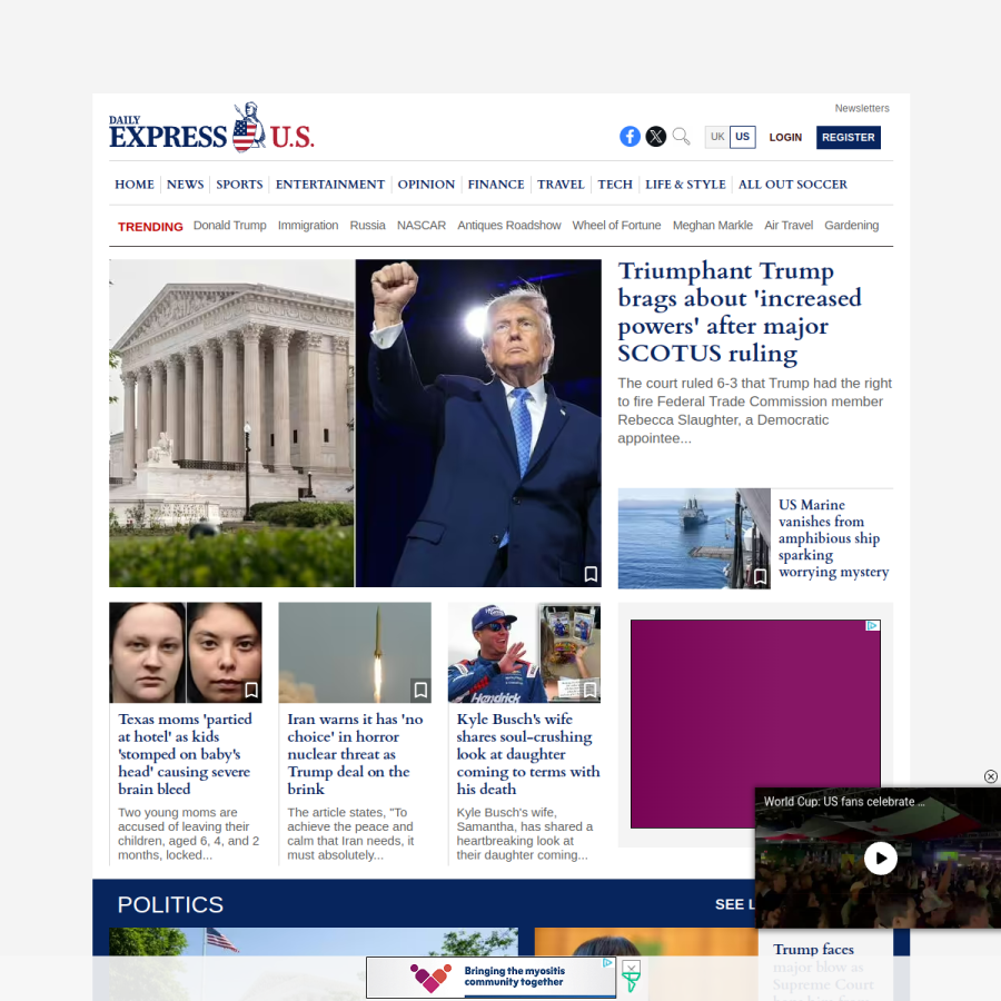 the-express.com homepage screenshot
