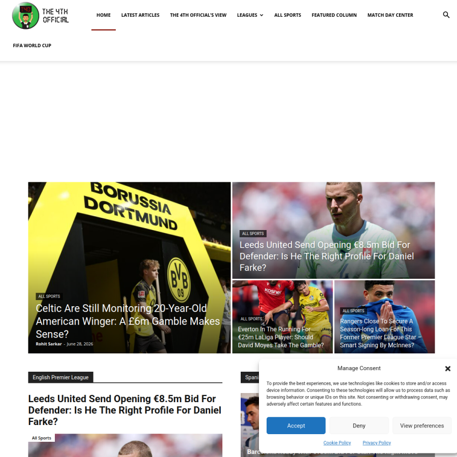the4thofficial.net homepage screenshot