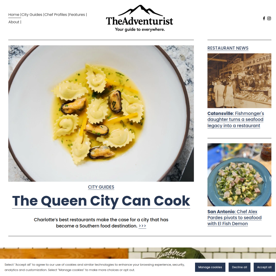 theadventuristmagazine.com homepage screenshot