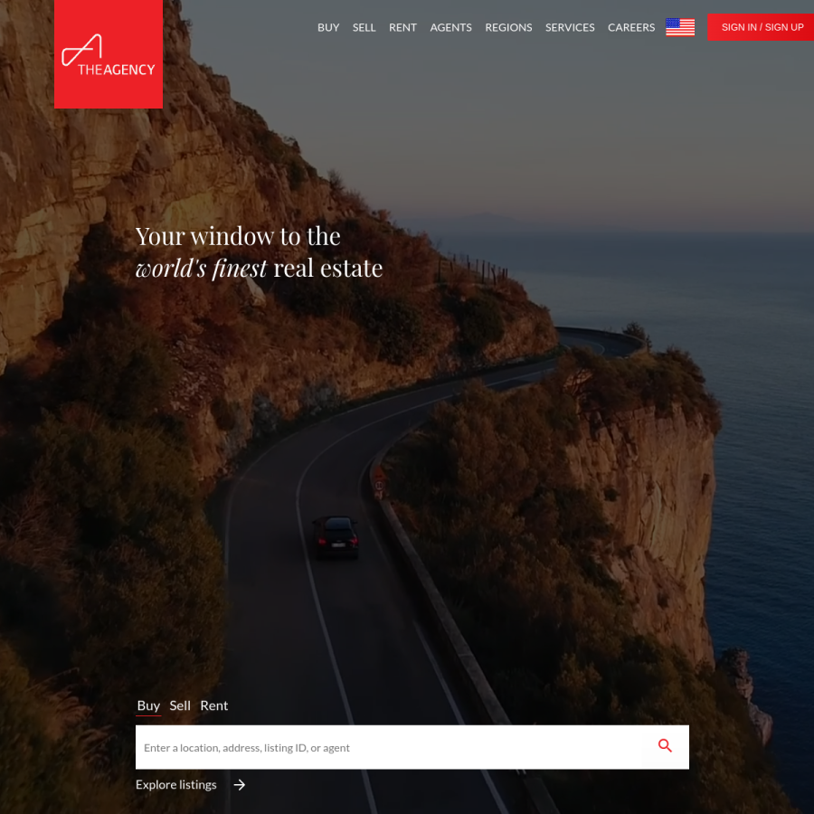 theagencyre.com homepage screenshot