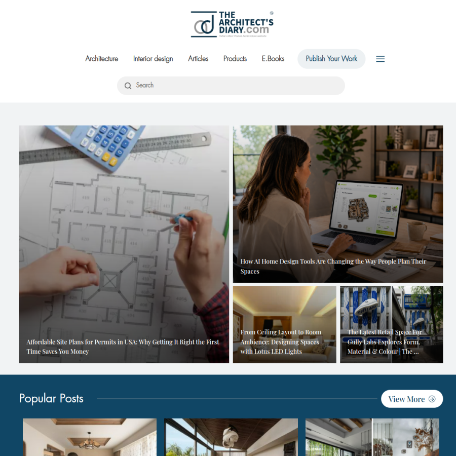 thearchitectsdiary.com homepage screenshot