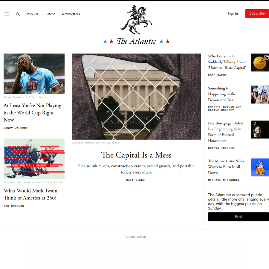 theatlantic.com homepage screenshot