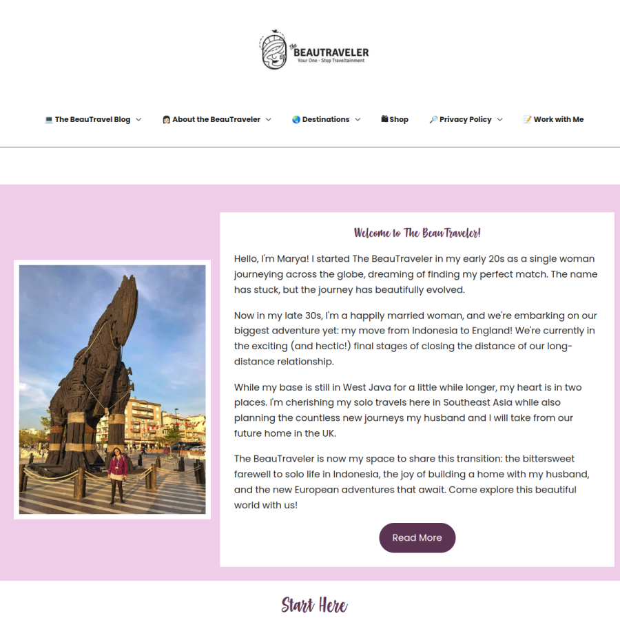 thebeautraveler.com homepage screenshot