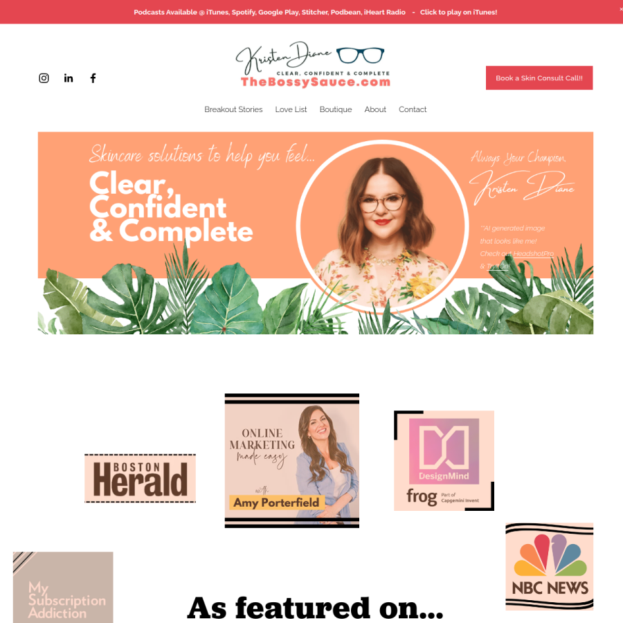 thebossysauce.com homepage screenshot