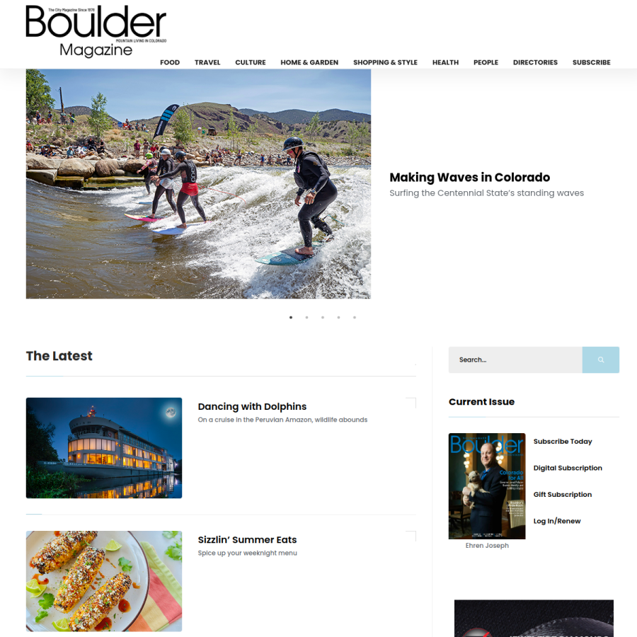 thebouldermag.com homepage screenshot