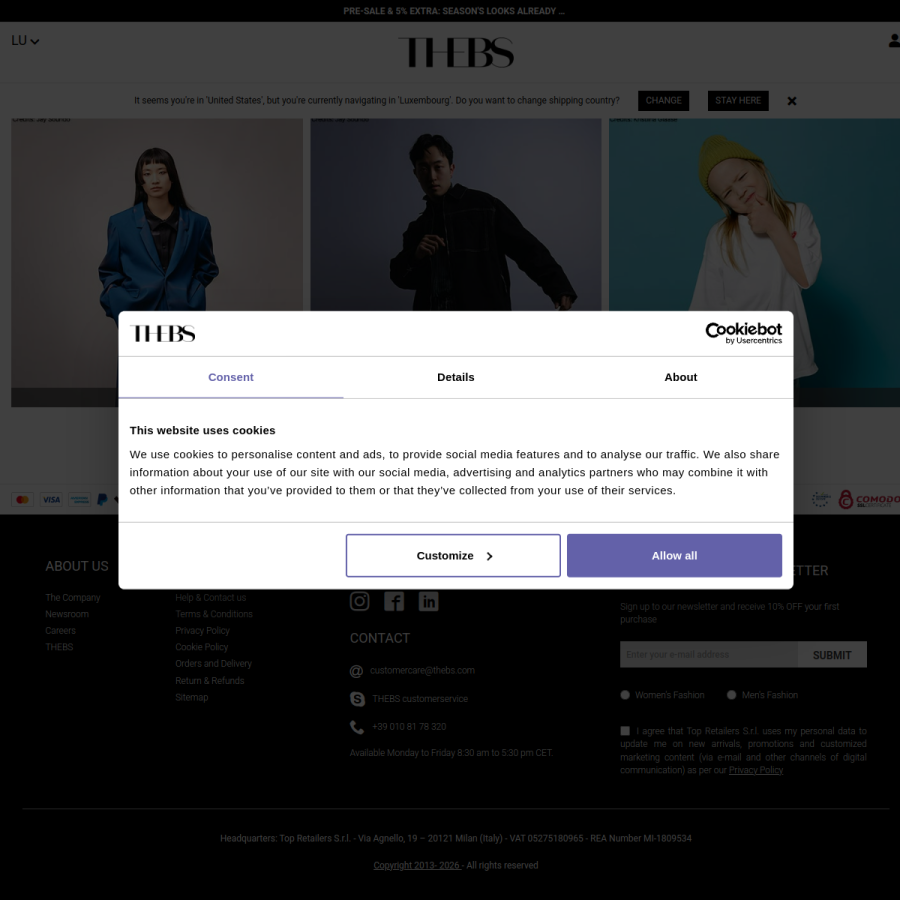 thebs.com homepage screenshot