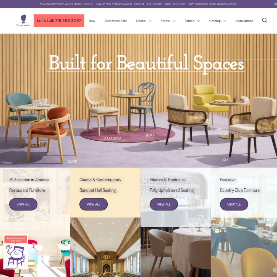 thechairmarket.com homepage screenshot
