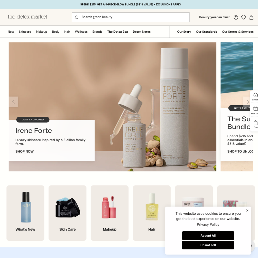thedetoxmarket.com homepage screenshot