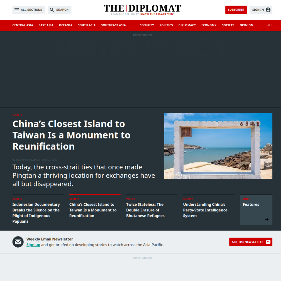 thediplomat.com homepage screenshot