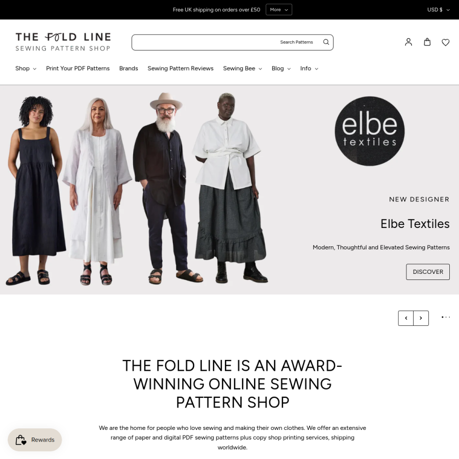 thefoldline.com homepage screenshot