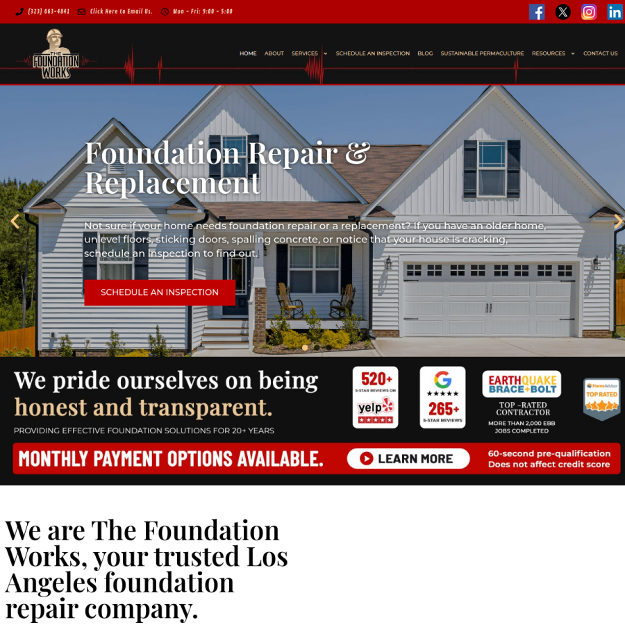 thefoundationworks.com homepage screenshot