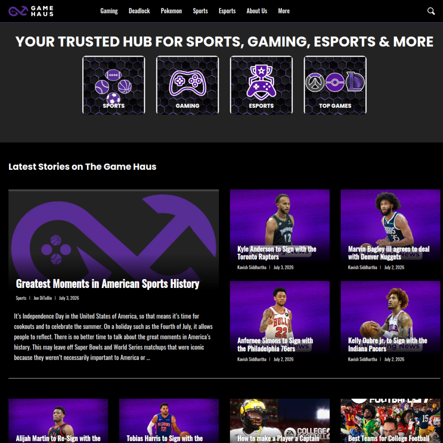 thegamehaus.com homepage screenshot
