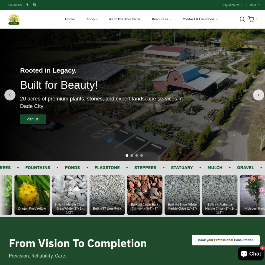 thegardensnursery.com homepage screenshot