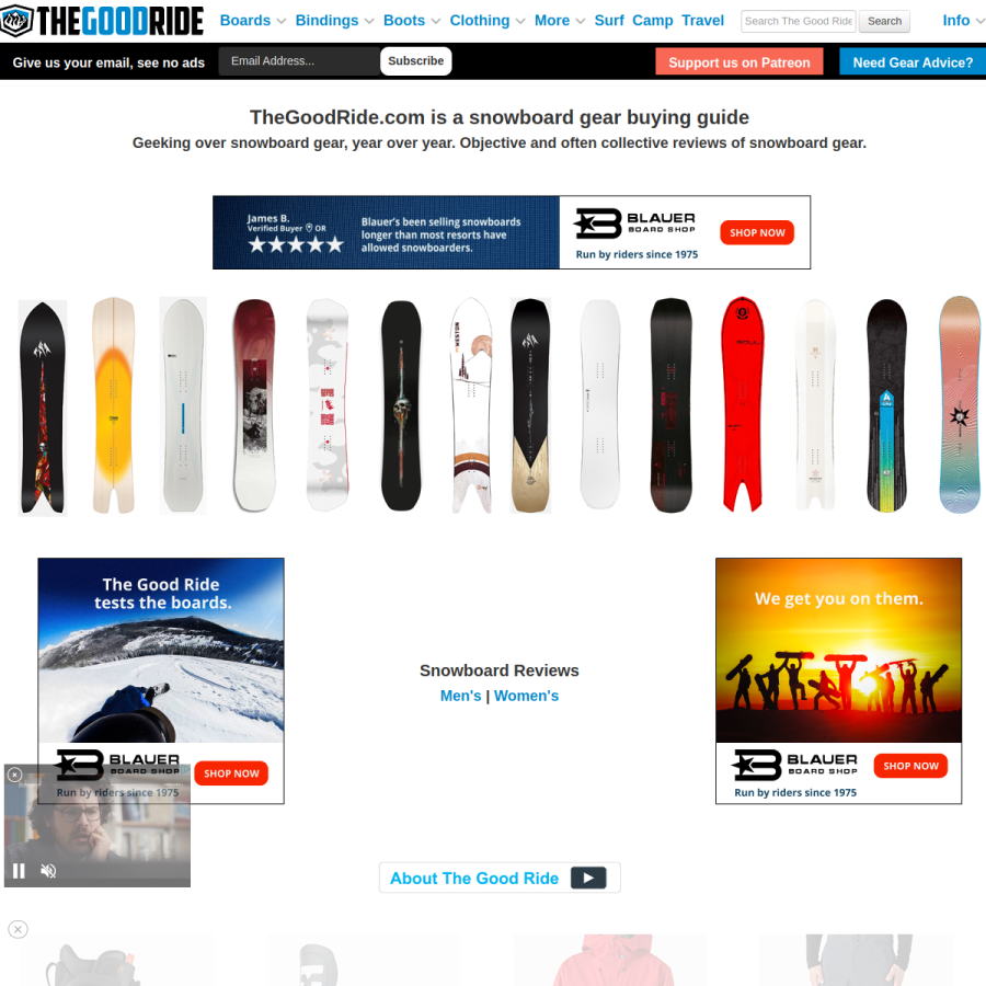 thegoodride.com homepage screenshot