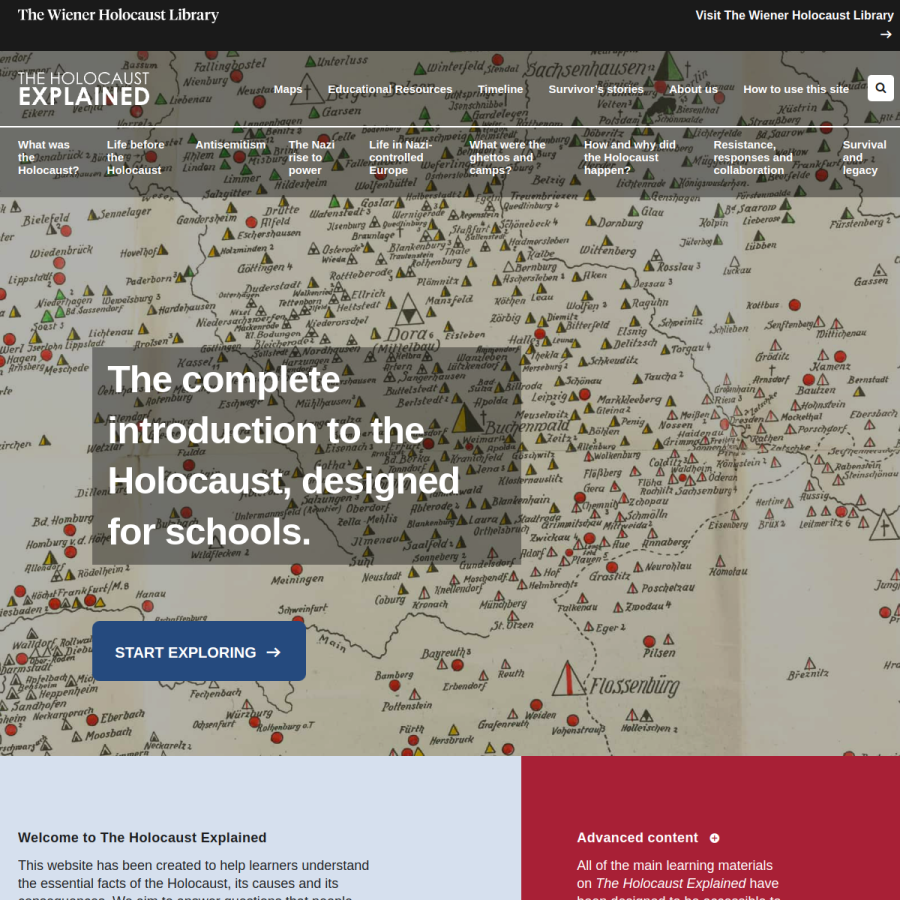 theholocaustexplained.org homepage screenshot