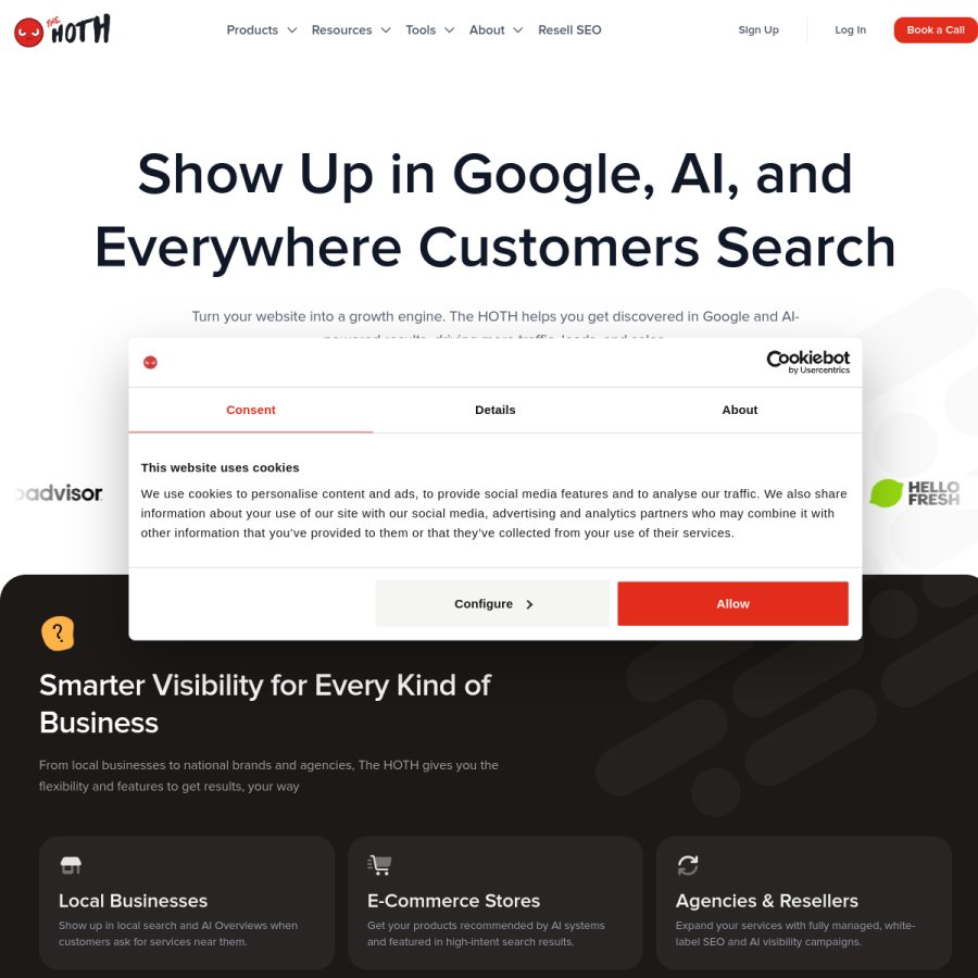 thehoth.com homepage screenshot