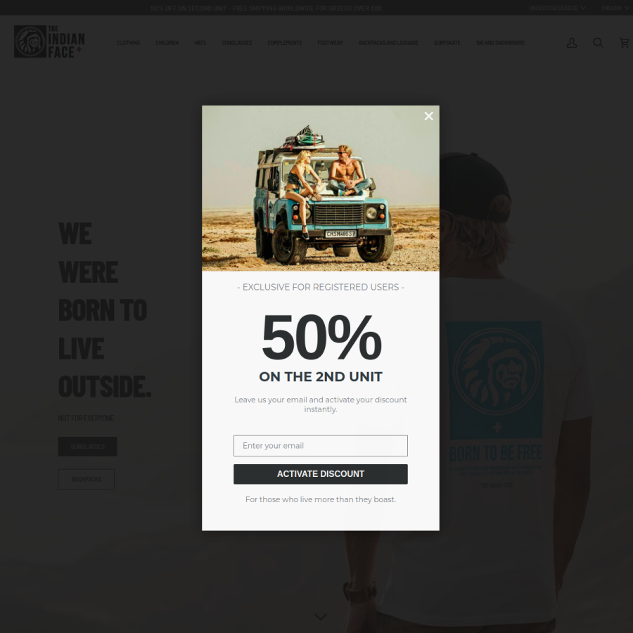 theindianface.com homepage screenshot