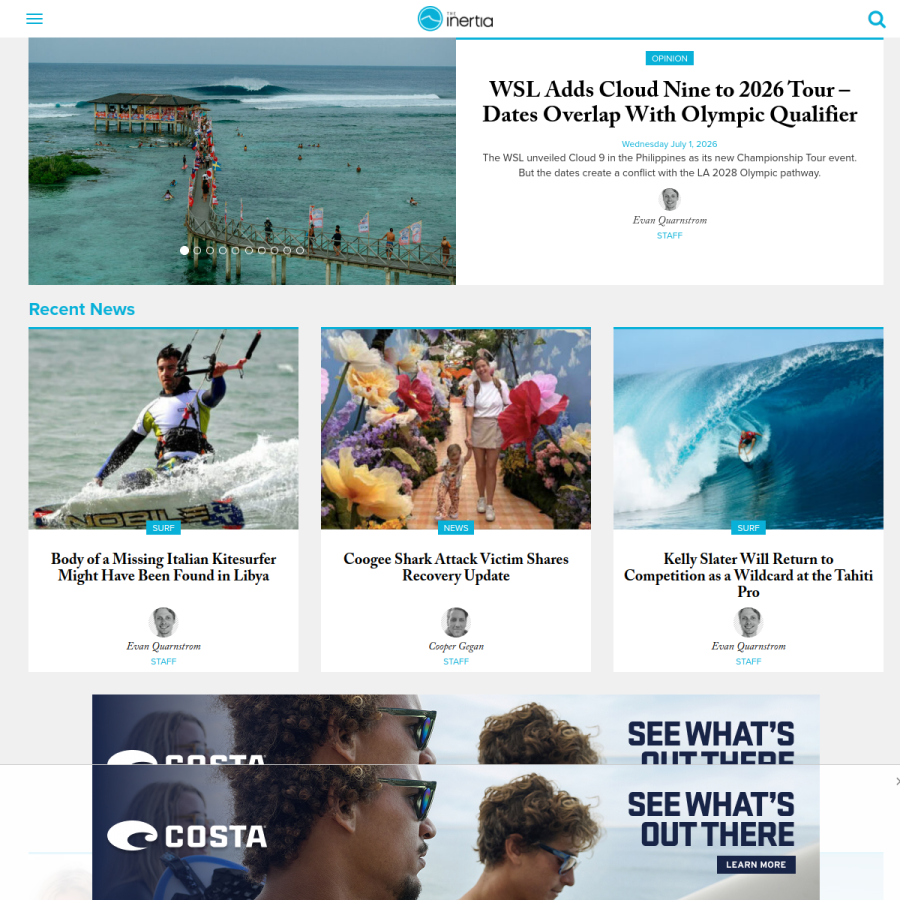 theinertia.com homepage screenshot