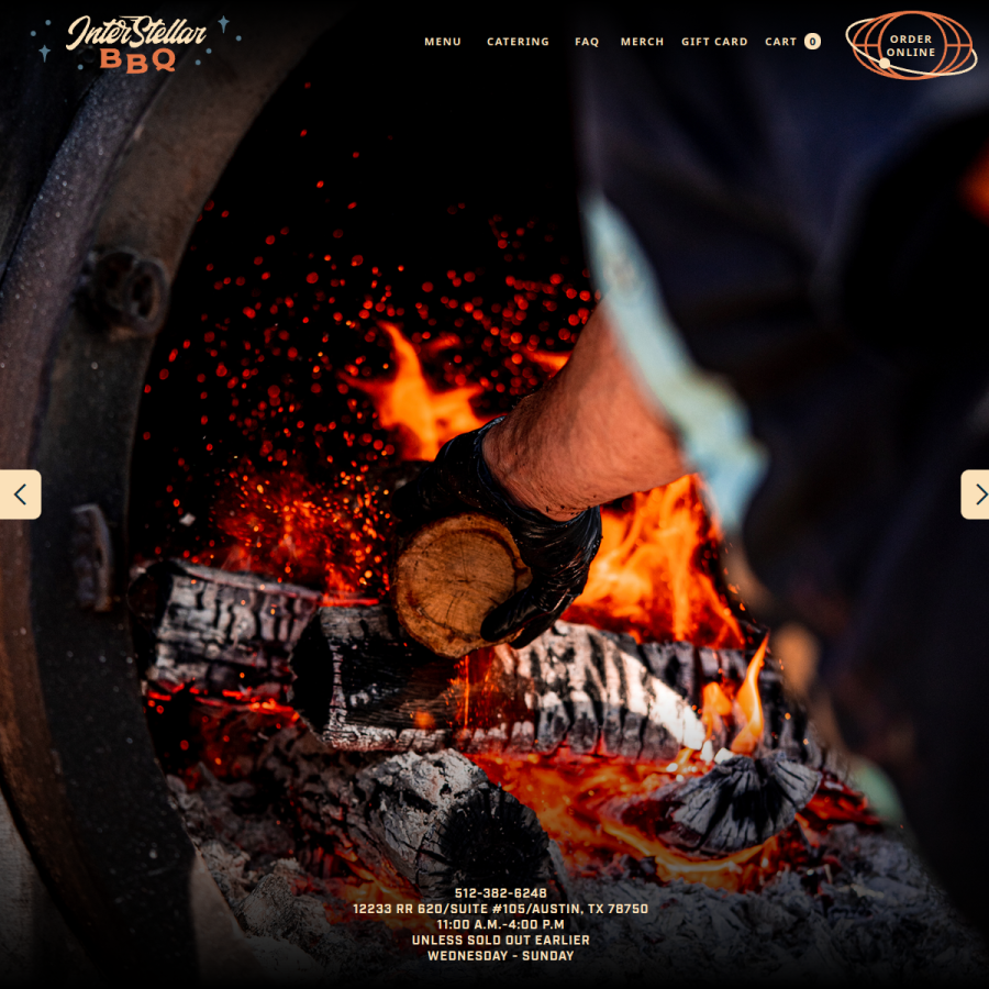 theinterstellarbbq.com homepage screenshot