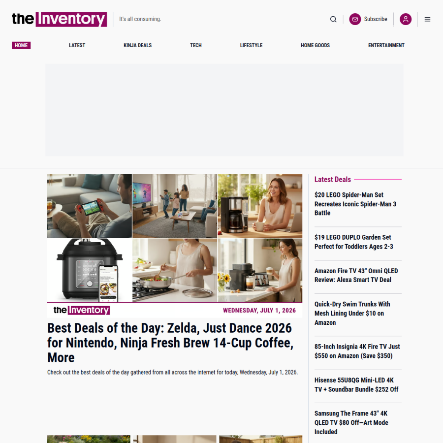 theinventory.com homepage screenshot