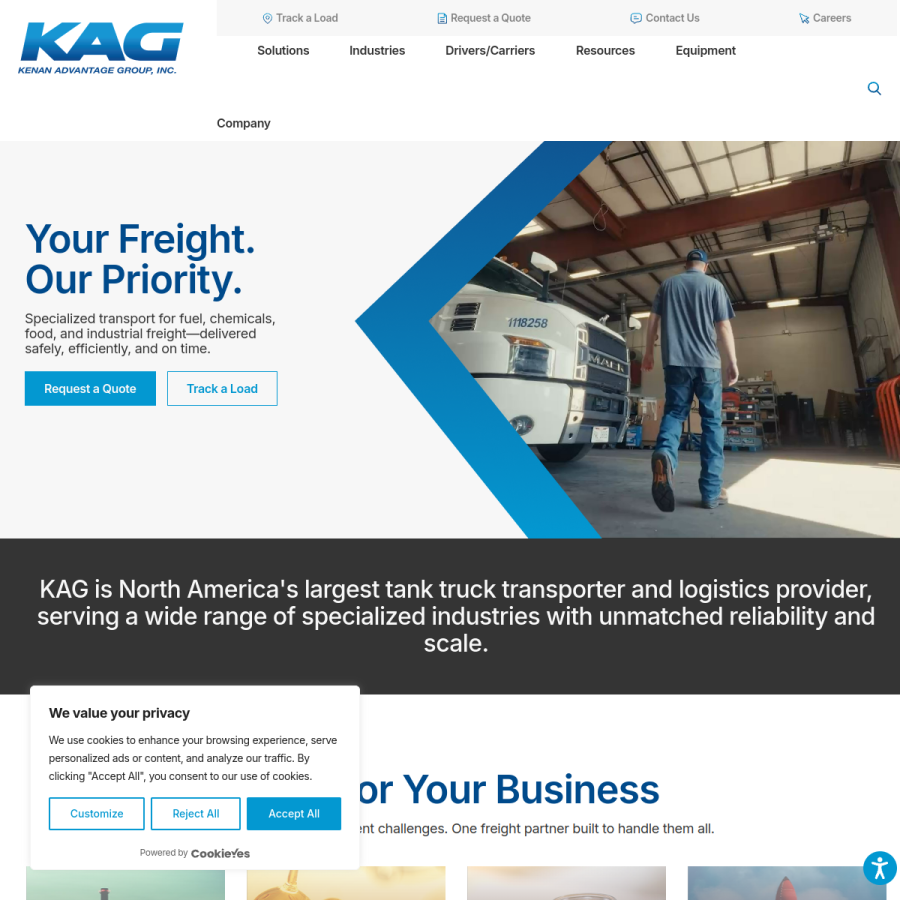 thekag.com homepage screenshot