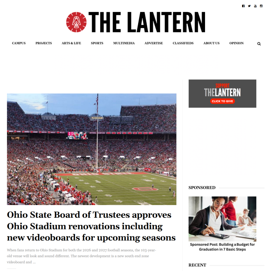 thelantern.com homepage screenshot