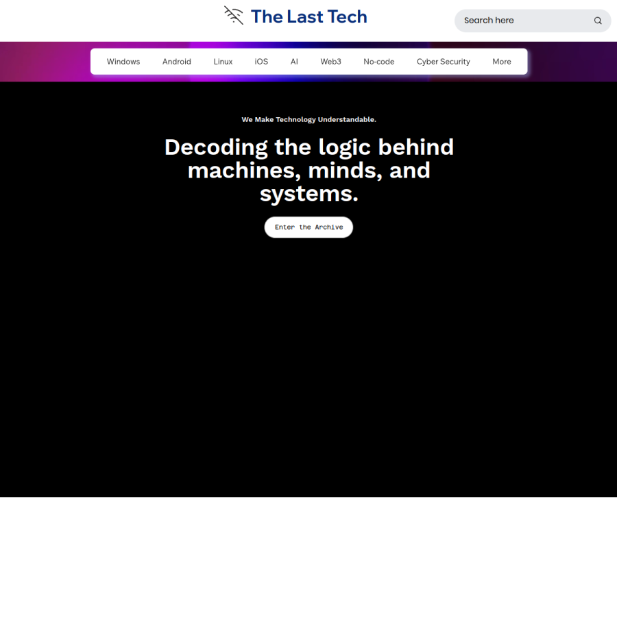 thelasttech.com homepage screenshot