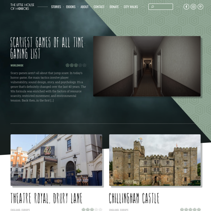 thelittlehouseofhorrors.com homepage screenshot